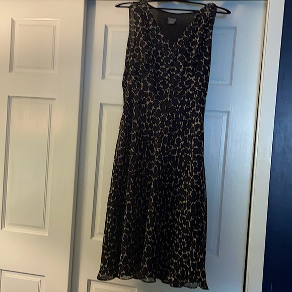 Ann Taylor Black/Tan Dress Sz. 10 - Picture 1 of 2